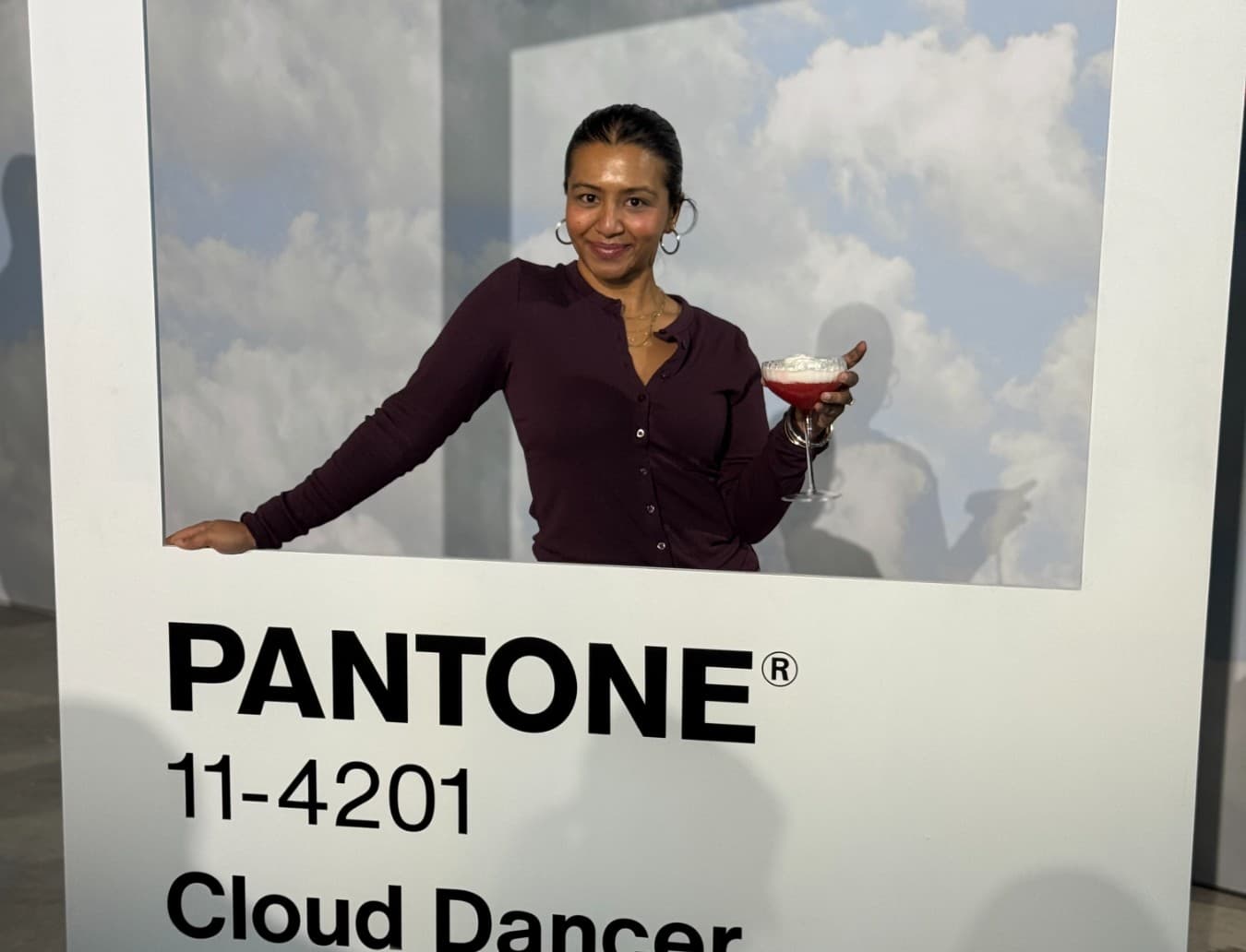 Vibing at the Pantone Color of the Year event.